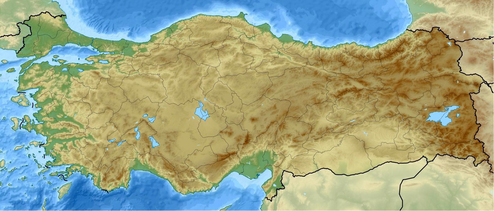 トルコの立体地図 レリーフマップ トルコの地図 西アジア アジア