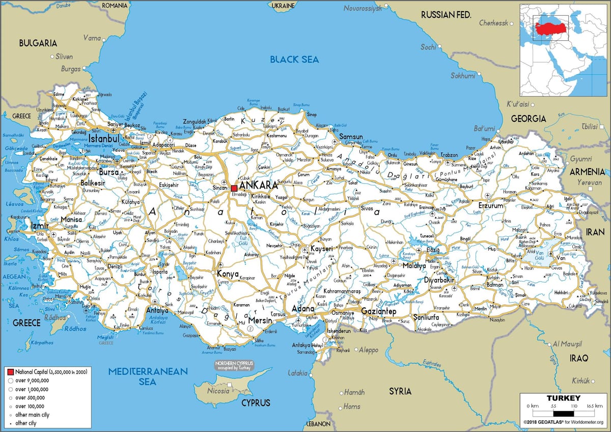 Türkiye地図