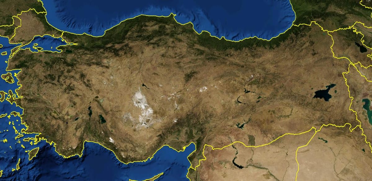 地図のトルコの衛星