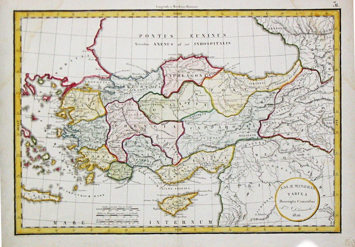 地図のトルコの古