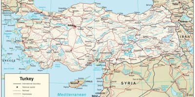 地図が表示トルコ