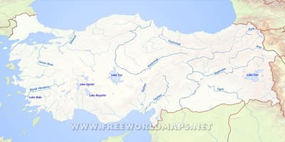 地図のトルコ川
