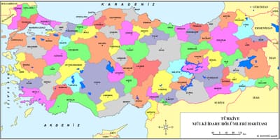 州トルコの地図