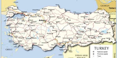 地図のトルコ海