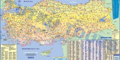 考古学サイトトルコの地図