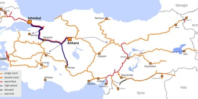 地図トルコ電車