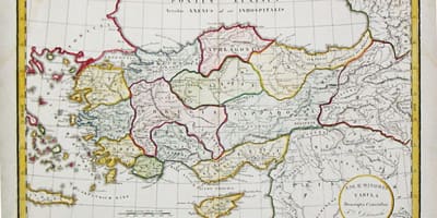 地図のトルコの古