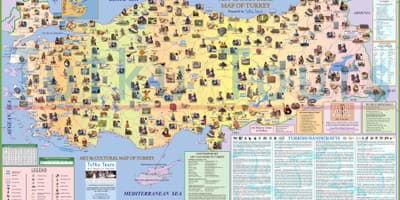 地図のトルコ観光