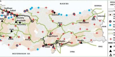 トルコ運輸地図