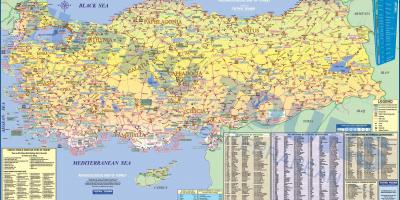 考古学サイトトルコの地図
